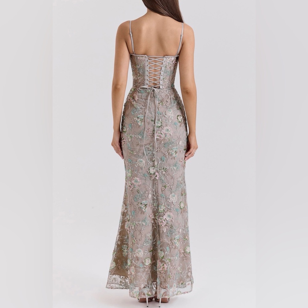 Naima Embroidered Sequin Mermaid Gown XL A/C Cup - Picture 2 of 7